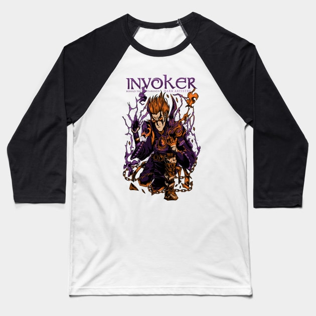 INVOKER DOTA Baseball T-Shirt by Rockartworks